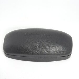 Salvatore Ferragamo Black Textured Hard Shell Eyeglasses Case